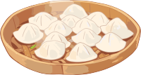 手绘美食饺子透明背景元素