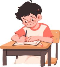 学生学习教育插画商用素材