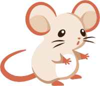 手绘插画小老鼠卡通素材