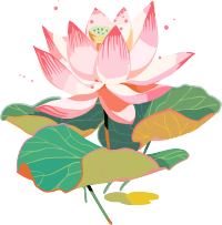 莲花插画创意设计元素
