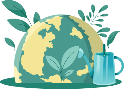 环保公益清洁地球保护环境插画素材