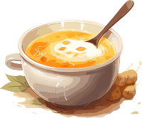 可商用透明背景美味汤插画素材