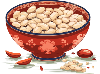 中式文化主题汤品插画素材