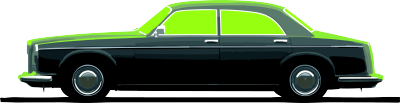 高清透明背景绿色汽车PNG图形素材