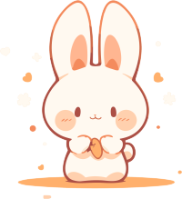 手绘中秋节萌兔插画素材