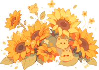 高清图形设计太阳花PNG插画