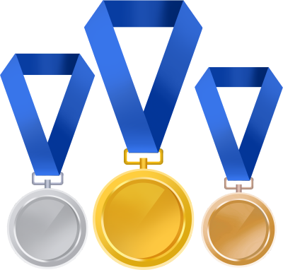 手绘金银铜奖牌商用元素