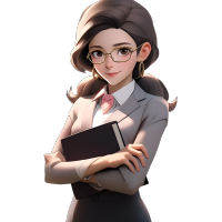 高清PNG女教师3D模型素材