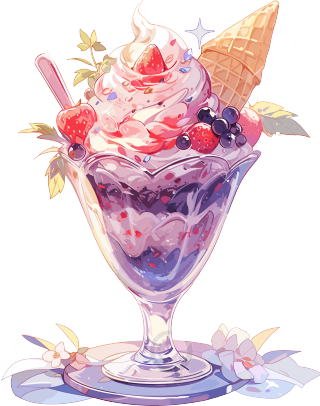 可商用紫色美味冰淇淋素材
