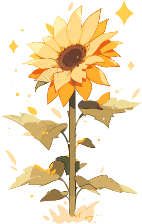 创意设计太阳花透明背景素材