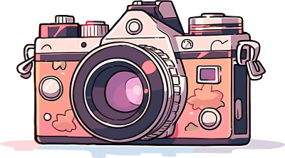 旅行装备摄像机插画设计素材