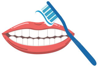 卡通牙刷牙膏洁白牙齿创意素材