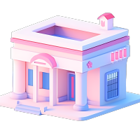 银行建筑图形素材商用插画