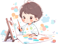 手绘透明背景男孩涂鸦插画设计元素