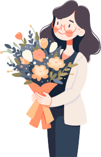 教师节花束可商用插画设计素材