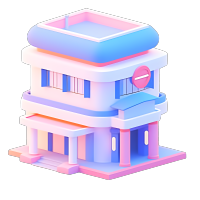 二层的银行建筑创意设计素材