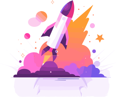 火箭商业创意插画
