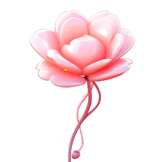 透明背景高清膨胀气球玫瑰花PNG素材