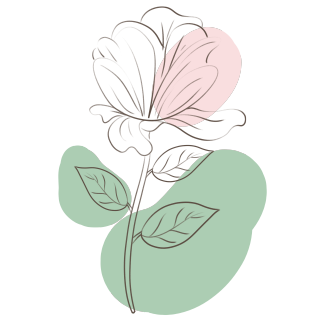 一支鲜花线条花朵创意插画