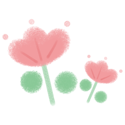朦胧质感粉色小花透明背景插图