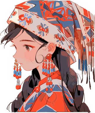 传统民族珠宝头饰当代中国艺术风格素材