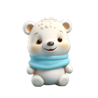 小小的北极熊3D光泥素材