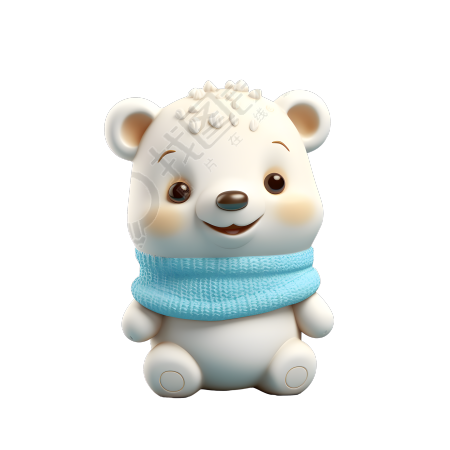 小小的北极熊3D光泥素材