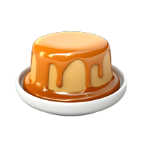 焦糖布丁3D卡通素材