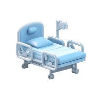 医疗图标病床模型插画