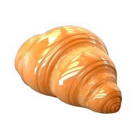 牛角包3D渲染插画设计素材