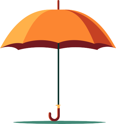 透明背景创意插画设计雨伞元素