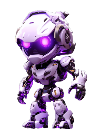 眼冒紫光机器人动漫角色图形素材