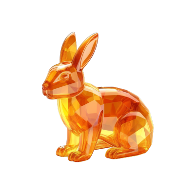透明中秋节兔子雕刻素材