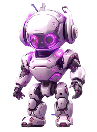 高清质量紫光机器人插画商业素材