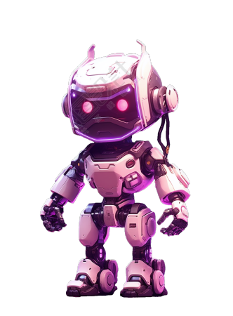 紫光玩偶机器人追踪动漫角色素材