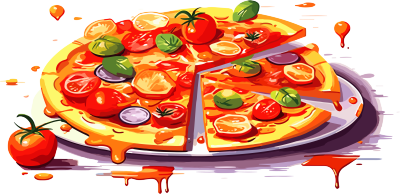 涂满番茄酱的披萨高清PNG图形素材