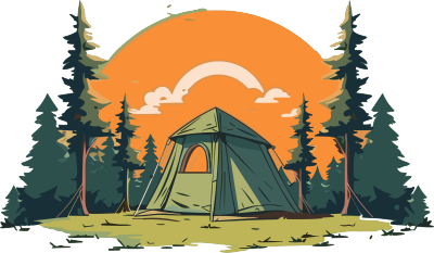 创意设计商用帐篷PNG插画素材