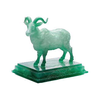 透明背景高清绵羊三维雕刻素材