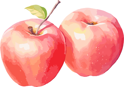 水彩苹果插画素材