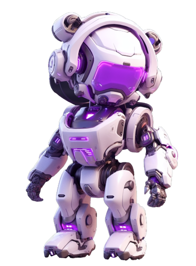 紫色灯光设计机器人元素