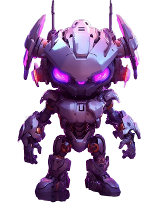 紫光机器人动漫角色PNG图形素材