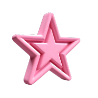 3D五角星精细图标制作素材