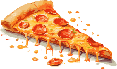 香肠披萨动漫风插画