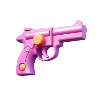 粉紫色立体玩具手枪3D物品素材