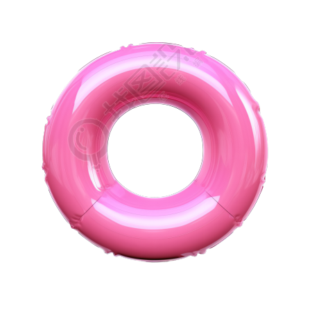 渲染风格的充气粉色字母气球素材