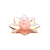 透明玻璃质感花朵透明背景素材