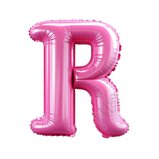 粉色充气字母素材