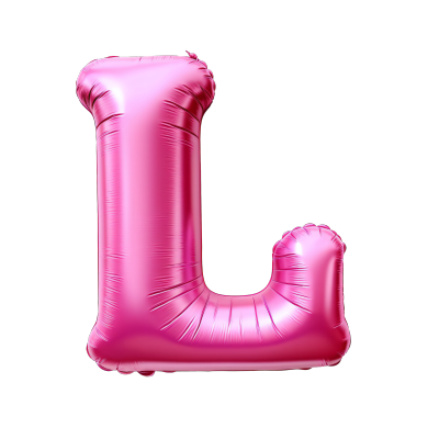 粉色装饰字母气球元素
