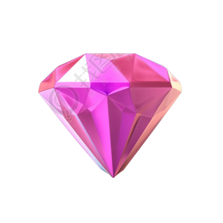 可爱简洁的钻石3D商用素材
