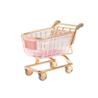 玩具小推车花色明亮粉金物品素材